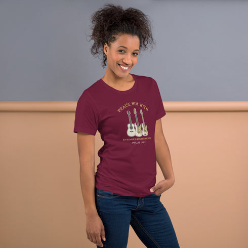 Christian Guitar T-Shirt Psalm 150:4